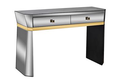 Мебель Garda Decor KFG125 Консоль 2 ящика с золотистой отделкой 120*42*79см арт. KFG125