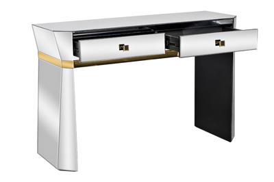 Мебель Garda Decor KFG125 Консоль 2 ящика с золотистой отделкой 120*42*79см арт. KFG125
