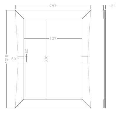 Зеркало Garda Decor KFG123 Зеркало прямоугольное с золотыми вставками 79*102*2см арт. KFG123