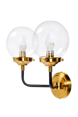 Бра Garda Decor K2KG0521W-2 Бра Сфера (Simple) M латунь, стекло прозр. 32*23*h32 см арт. K2KG0521W-2