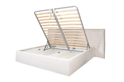 Кровать Garda Decor Кровать Комо(Como) c подъем.мех. шенилл белый  Мисс(Miss)01 270*240*110 арт. COMO3К-180М-MISS01