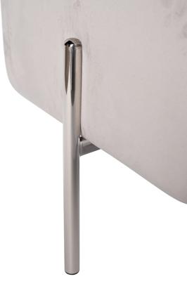 Мебель Garda Decor 76AR-732BAN-SVSER Банкетка велюр светло-серый/хром 42*42*44см арт. 76AR-732BAN-SVSER