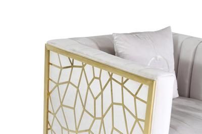 Мебель Garda Decor 102AN-KRES-8681-SER Кресло Базель (Basel), велюр серый 98*87*79см арт. 102AN-KRES-8681-SER