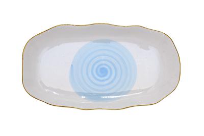 Подарок Garda Decor 26FC-TAROV-MISTERO-30GOL Тарелка овальная "Мистерия (Mistero)" голубая 30см (6) арт. 26FC-TAROV-MISTERO-30GOL
