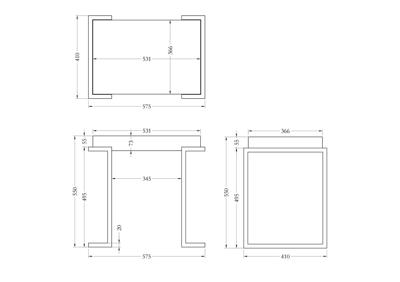 Стол журнальный Garda Decor KFG130 Стол журнальный зеркальный, нерж.сталь хром 57*41*55см арт. KFG130
