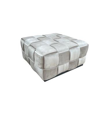 Пуф Garda Decor N-PUF-222 SVB Пуф плетеный, велюр светло-бежевый 60*60*30см арт. N-PUF-222 SVB
