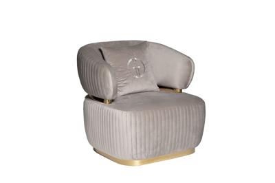 Мебель Garda Decor 102AN-KRES-1301-SER Кресло Гларус (Glarus), велюр серый 90*88*86см арт. 102AN-KRES-1301-SER