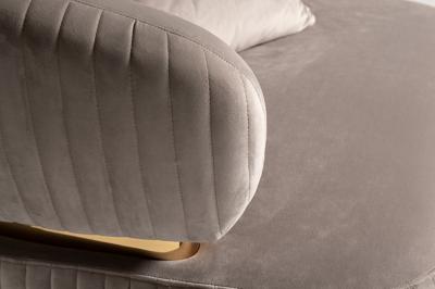 Мебель Garda Decor 102AN-KRES-1301-SER Кресло Гларус (Glarus), велюр серый 90*88*86см арт. 102AN-KRES-1301-SER