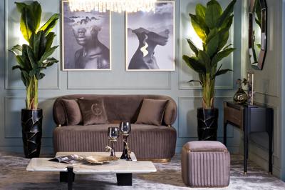 Мебель Garda Decor 102AN-PUF-1300-KOR Пуф Гларус (Glarus), велюр коричневый 45*45*45 см арт. 102AN-PUF-1300-KOR