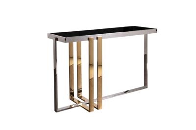 Консоль Garda Decor 47ED-20900 Консоль черн.стекло/хром+золото 120*40*78см арт. 47ED-20900