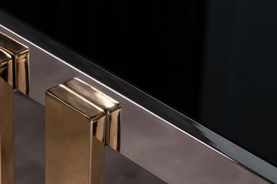 Консоль Garda Decor 47ED-20900 Консоль черн.стекло/хром+золото 120*40*78см арт. 47ED-20900