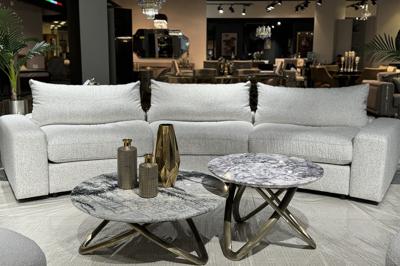 Столик Garda Decor 57EL-STOL/ZH-790A Стол журнальный натур. серый мрамор d95*36см арт. 57EL-STOL/ZH-790A
