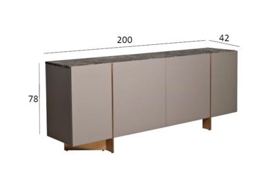 Мебель Garda Decor 58DB-21233KOMD Комод "Дверь" (Gate) 200*42*78см арт. 58DB-21233KOMD