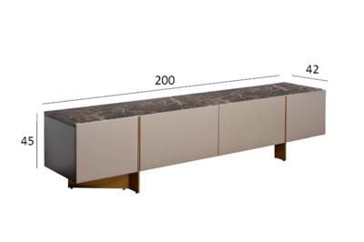 Мебель Garda Decor 58DB-21233TV Тумба под телевизор "Дверь" (Gate) 200*42*45см арт. 58DB-21233TV
