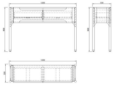 Мебель Garda Decor 77IP-GD007-KONS Консоль Гримальди (Grimaldi) 120*33*80см арт. 77IP-GD007