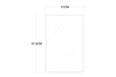 Зеркало Garda Decor 19-OA-9144  Зеркало прямоугольное с золотыми вставками 61*92см арт. 19-OA-9144