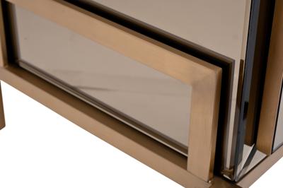 Тумбочка Garda Decor KFG170 Тумба зеркальная 2 ящика 65*45*62см арт. KFG170