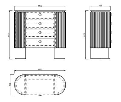 Комод Garda Decor 77IP-GD010-KOM Комод Лучано (Luciano) 117*47*110см арт. 77IP-GD010-KOM