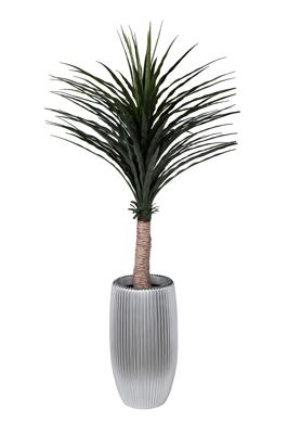 Кашпо Garda Decor ZS2062-19SL Кашпо серебристое с полосками d26*49см арт. ZS2062-19SL