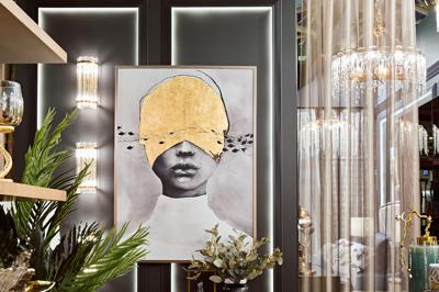 Подарок Garda Decor 89VOR-ZATMENIE-2 Холст "Затмение-2" 100х70 см, багет( латунь),поталь арт. 89VOR-ZATMENIE-2