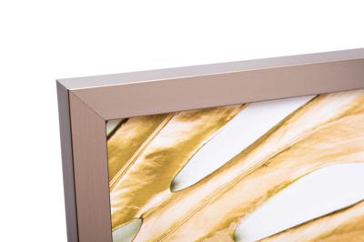 Подарок Garda Decor 89VOR-MONSTERA GOLDEN-1 Холст "Золотые листья монстеры-1" 100х70 см, багет( латунь),поталь арт. 89VOR-MONSTERA GOLDEN-1