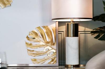 Подарок Garda Decor 89VOR-MONSTERA GOLDEN-1 Холст "Золотые листья монстеры-1" 100х70 см, багет( латунь),поталь арт. 89VOR-MONSTERA GOLDEN-1