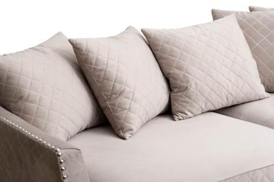 Диван Garda Decor Диван Сорренто(Sorrento) 250 трехмест., велюр св.серый Colt030-SVSER250*101*90 арт. SORRENTO-250-Colt030