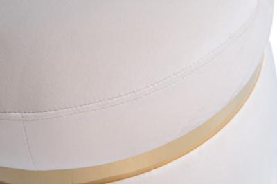 Мебель Garda Decor 102AN-PUF-1913-KRE Пуф велюр кремовый d40*45см арт. 102AN-PUF-1913-KRE