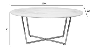 Стол журнальный Garda Decor 30B-85511 Стол журнальный овальный черный / хром 120*65*41см арт. 30B-85511