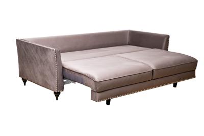 Диван Garda Decor Диван Сорренто(Sorrento) 230M трехм. раскл.,велюр сер.Colt017 230*101*86 арт. SORRENTO-230M-Colt017