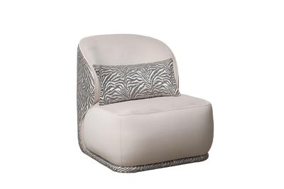 Мебель Garda Decor Кресло Капри Базовая(Capri Basic),бежевый/принт Colt002+Ana-Beg 80*90*82см арт. CAPRI BASIC-2K-Colt002+Ana Beg