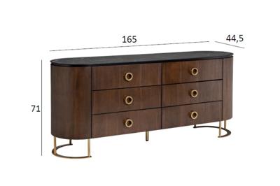 Комод Garda Decor 40AD-00100 Комод коричневый 165*44,5*71см арт. 40AD-00100
