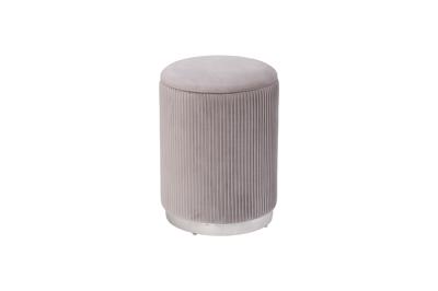 Мебель Garda Decor GY-08220 Банкетка велюр серый/хром (2 в 1) d35,5*49см/d30,5*39см арт. GY-08220