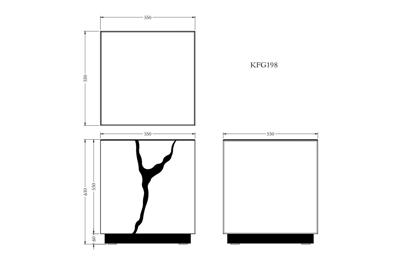Стол журнальный Garda Decor KFG198 Стол журнальный зеркальный с золотым декором 55*55*61см арт. KFG198