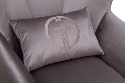 Мебель Garda Decor Кресло Сиена(Siena) велюр серый Colt017 17 83*82*93см арт. SIENA-К-2K-Colt017