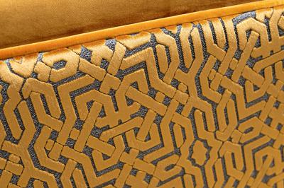 Диван Garda Decor Диван Треви(Trevi) 230М(К) трехм раскл с кантом оранж Velv ORANG+Lattice ORANG 232*103*88см арт. TREVI-230M-3К-Velv ORANG+Lattice ORANG