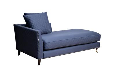 Диван Garda Decor Диван-Кушетка Сорренто(Sorrento) правая велюр т.синий Colt034 SIN 180*98*88см арт. SORRENTO-COUCH-Colt034