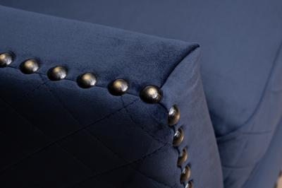Диван Garda Decor Диван-Кушетка Сорренто(Sorrento) правая велюр т.синий Colt034 SIN 180*98*88см арт. SORRENTO-COUCH-Colt034