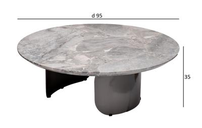 Мебель Garda Decor 57EL-79701 Стол журнальный натур.серый мрамор d 95*35см арт. 57EL-79701