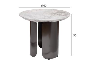 Мебель Garda Decor 57EL-79702 Стол журнальный натур.серый мрамор d 60*50см арт. 57EL-79702