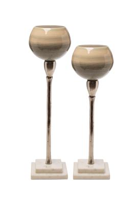 Подсвечник Garda Decor 71PN-31801 Подсвечник стекл.на металл. ножке h37см арт. 71PN-31801
