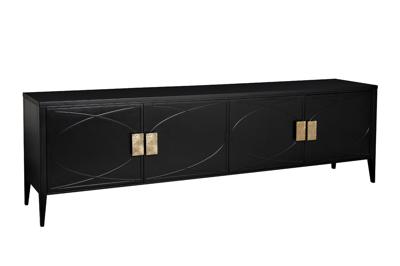 Мебель Garda Decor 151SV-00005 Тумба под ТВ черная 200*60*40см арт. 151SV-00005