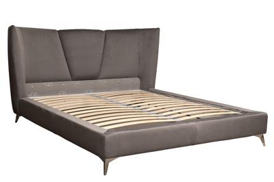 Кровать Garda Decor Кровать Сиена(Siena) без мех.велюр серый Colt017 199*222*116см арт. Siena2К-160-Colt017
