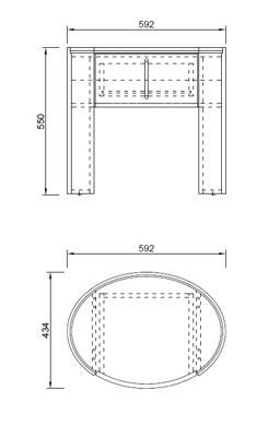 Мебель Garda Decor 77IP-30300 Тумбочка 1 ящик темный шпон 59*42*55см арт. 77IP-30300