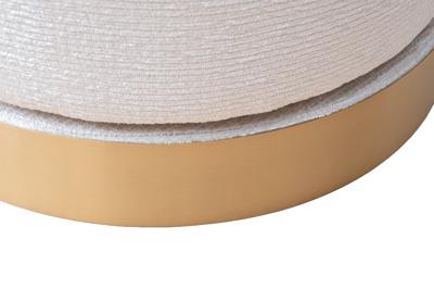 Мебель Garda Decor Кресло Наполи(Napoli) вращающееся, рогожка бежевая Koza2601-ECRU 76*76*76см арт. Napoli-2K-Koza2601-ECRU