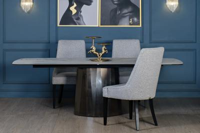 Мебель Garda Decor Стул Элегантный(Elegante) рогожка св.серый Santo1400-SVSER 56*65*101см арт. ELEGANTE-3K-Santo1400-SVSER