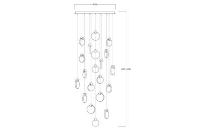 Потолочный светильник Garda Decor 162FL-61502 Светильник подвесной Рондо (Rondo) металл золото d70см арт. 162FL-61502