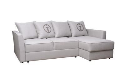 Мебель Garda Decor Диван Сорренто(Sorrento) 230 с канапе трехмест.раскл (Еврокнижка) Koza3803-SVSER+Nev83 230*156*90см арт. SORRENTO-230-Koza3803-SVSER+Nev83