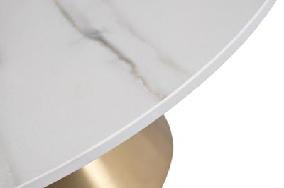 Столик Garda Decor 76AR-00910 Стол журнальный керамогранит белый d80*40см арт. 76AR-00910