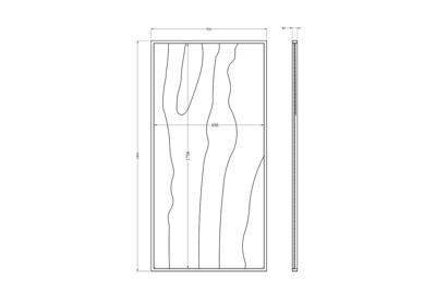 Зеркало Garda Decor KFG207 Зеркало напольное с рисунком 90*4*180см арт. KFG207